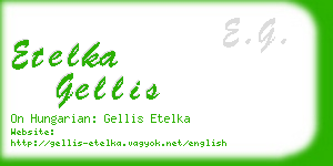 etelka gellis business card